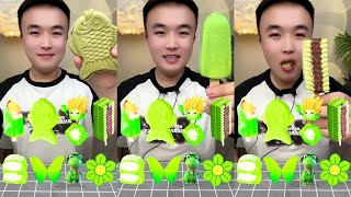eating ice cream emoji fish green show sounds crispy asmr yummy yummy mukbang