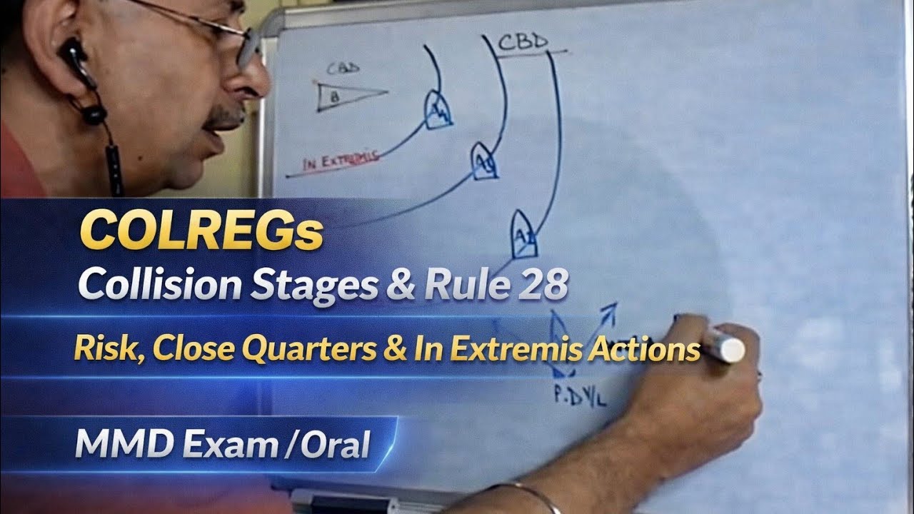 COLREGs Collision Stages & rule 28 | Risk, Close Quarters & Actions ...