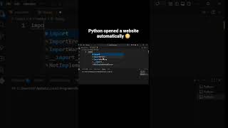 Python Opened a Website Automatically 😳 | Python Automation #python #coding