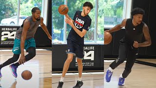 Kevin Durant, Chet Holmgren & Jalen Green's #NBASummer Grind With Adam Harrington! |🎥@SwishCultures