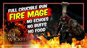 Hellfire Mage Build | Crucible Run without Echoes, Buffs and Food | No Rest for the Wicked