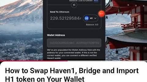 How to claim H1, How to swap H1, and How to bridge H1.