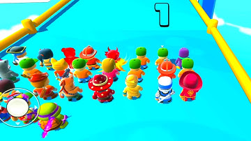 Stumble guys Skyslide Map latest update, funny android/ios gameplay gameplay 2024/2025