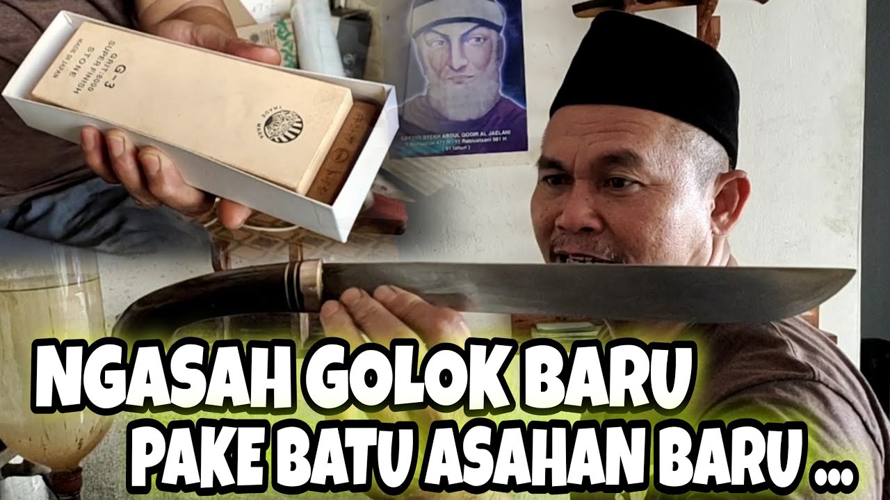 GOLOK BARU DIASAH PAKE BATU BARU ‼️