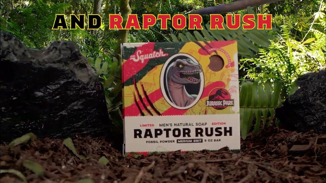 Dr. Squatch All Natural Bar Soap for Men with Medium Grit Raptor Rush Jurassic Park