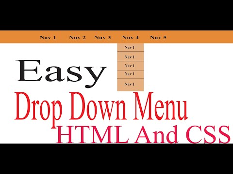 Drop Down Menu  in HTML  CSS | Drop Down Menu Using HTML And CSS| easy web design