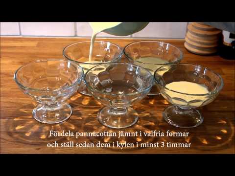 Video: Pannacotta Med Jordgubbar