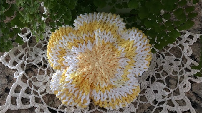 Easy flat cirkels, scrubbies with your 22 needle circular knitting