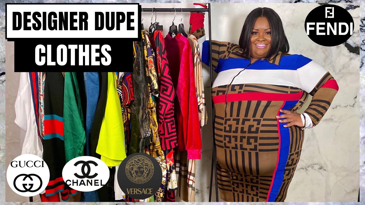 Designer Dupe Clothes, Guuci, Chanel, Versace, Fendi, Louis Vuitton, Burberry, Fashion Nova