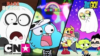 Młodzi Tytani: Akcja! + Gumballa + Między nami, misiami | Halloweenowe przygody | Cartoon Network