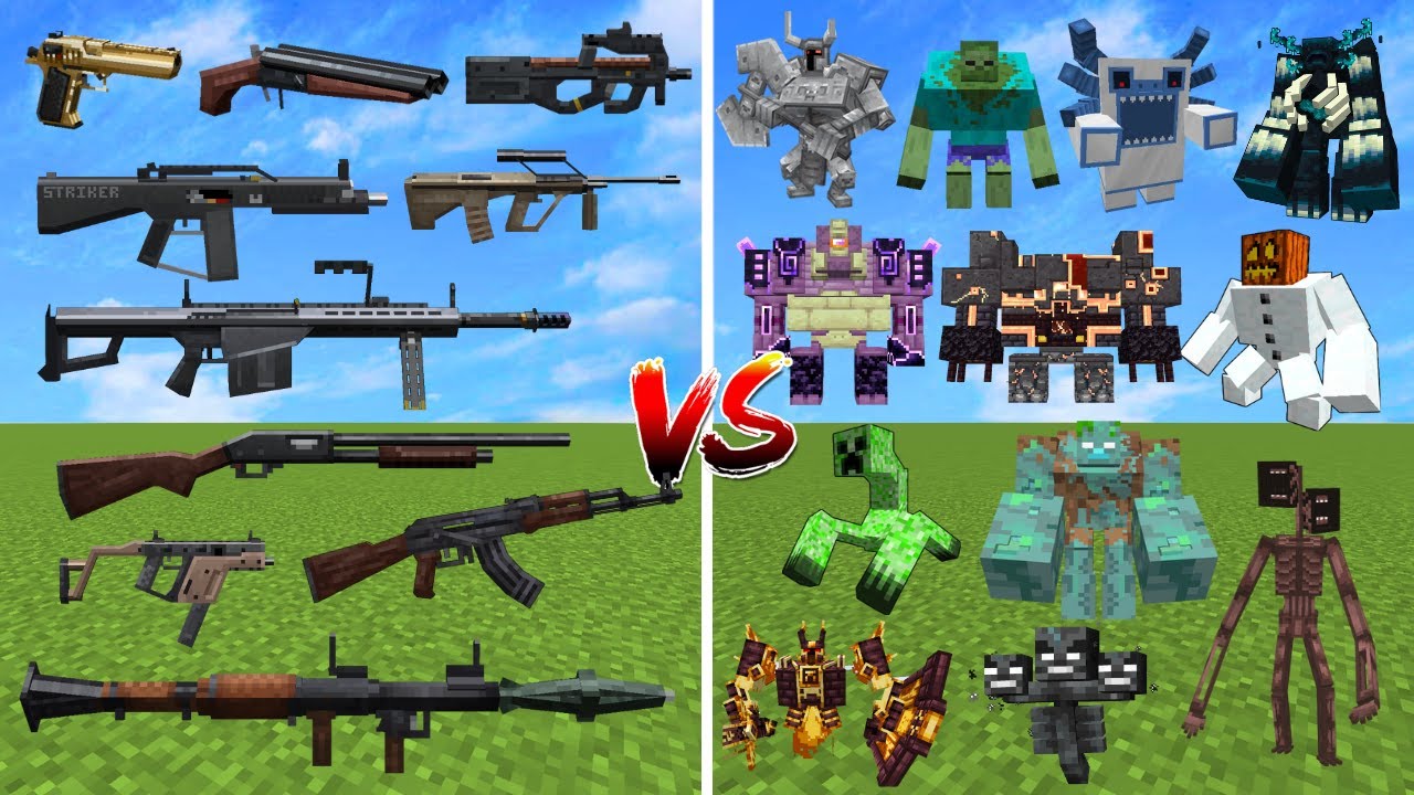 Which Minecraft TaCZ Gun can Defeat the Most Bosses in Once? - YouTube