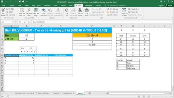 Hàm BS_VLOOKUP tìm kiếm và trả về mảng giá trị động P3 | Lồng hàm Vlookup