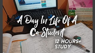 A Day In Life Of A Ca Student Aspirant Ca Foundation 12 Hours Study Episode 1 
