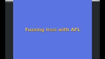 Fuzzing Irssi with AFL