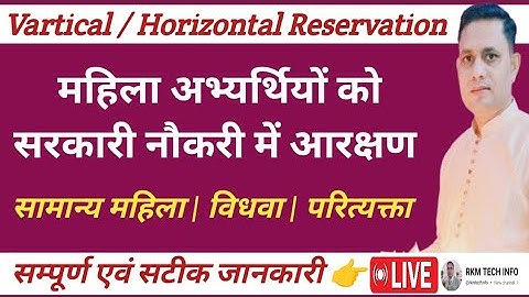 महिला आरक्षण कैसे लागू होता है | Women Reservation In Rajasthan | Vartical & Horizontal Reservation