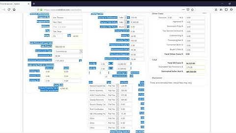 CostsFirst Tutorial Video - Seller Net Sheet