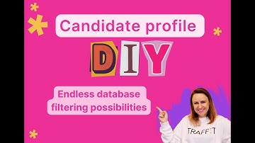 Candidate profile DYI in TRAFFIT - Endless talent pool filtering!