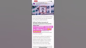 Is STARKNET Airdrop on 28th April? #bitcoin #cryptocurrency #crypto #airdropfree #airdrop2023