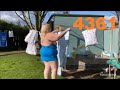 BBW ADELESEXYUK HANGING OUT THE WASHING ON A BUSY DAY