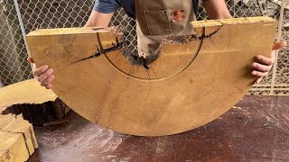 Crafting a Remarkable Dining Table from Discarded Wood Pieces. Topnotch Woodworking Skills