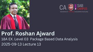 BSAA 32034 Package Based Data Analysis - 18A EXP 2025.09.13 @sabcampus