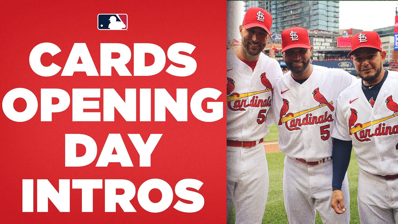 THE BAND IS BACK TOGETHER! Albert Pujols, Yadier Molina and Adam  Wainwright's Opening Day Intros! 