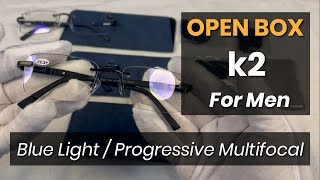 K2 | Blue Light \/ Progressive Multifocal Reading Glasses For Men | Open Box 1