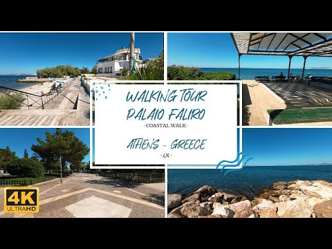 PALAIO FALIRO - Coastal Walk | WALK IN ATHENS GREECE | Walking Tour ATHENS GREECE | 4K 2022