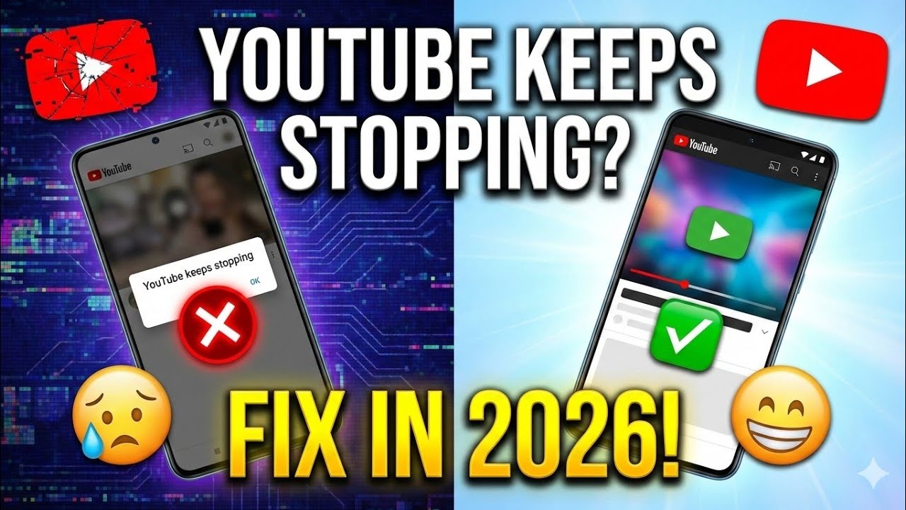 How to fix YouTube keeps stopping problem 2026