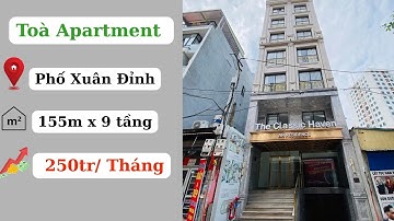 Bán toà Apartment phố Xuân Đỉnh: MẶT PHỐ - TOÀ 9 TẦNG - DÒNG TIỀN 250tr #nhamatpho #canhodichvu