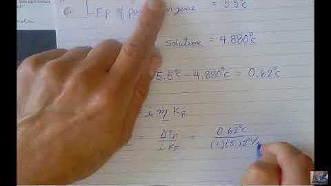 CHM 240 Chapter 13 video  molar mass from a colligative property