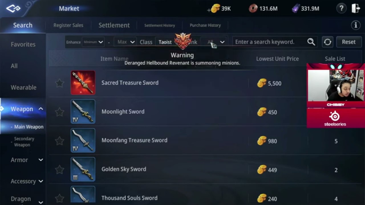 MIR4 ASIA 6 WAR SERVER MARKET 