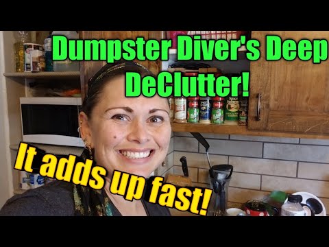Dumpster Divers Deep Clean and Declutter! Kitchen Spice Cabinet! - YouTube