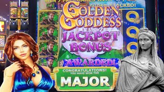 🔻🟨 MAJOR Jackpot! Great Bonus 🐏 Golden Goddess Tullia! Slot Machine @ Resorts World Casino NYC