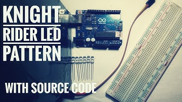 Knight Rider LED pattern using arduino uno board