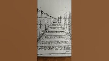 perspective art #railwaytracks #youtubeshorts #youtube #reels #art