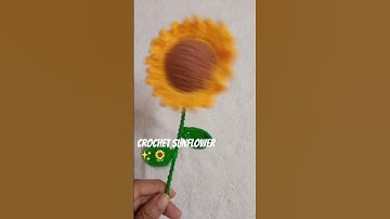 Thumbnail of Crochet sunflower #music #song #lyrics #cover #diy