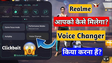 Realme game space voice changer feature | How to enable voice changer in game space