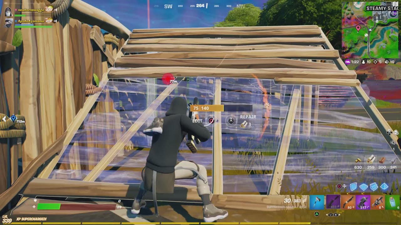 Fortnite SWISH DOWNTOWN SKIN PS5 gameplay 