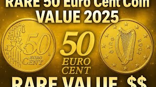 "50 Euro Cent Coin Germany & Ireland 2002 Rare Coin Value 2025 | Big Market Price in USA Dollars!"