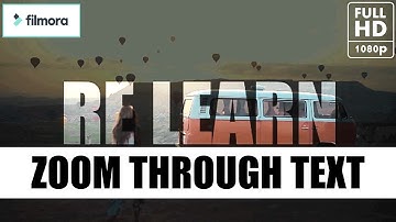 ZOOM Through Text INTRO or TRANSITION In Filmora 8 Tutorial || 2020