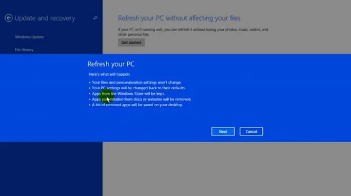 How to Reset your PC to Factory Settings - Windows 8.1 without losing data & without CD