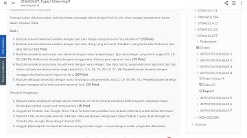 Tugas 1 Struktur Data (MSIM4202) | Deklarasi Variabel, Array, dan Linked List dalam Java