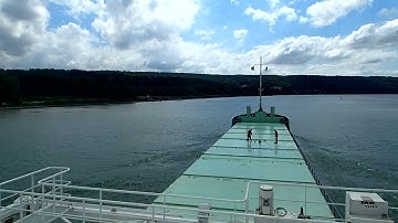 MV Jade at river Seine: from Rouen to Le Havre.