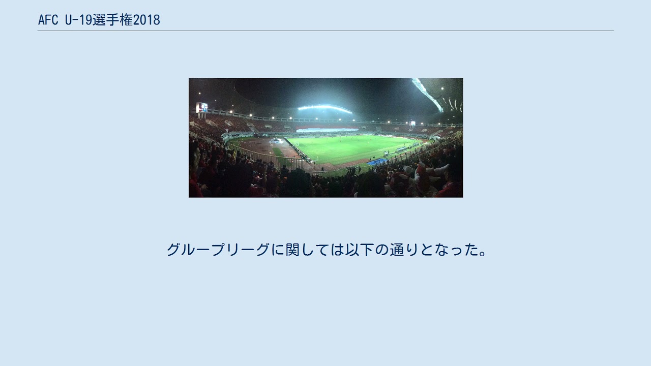 Afc U 19選手権18 Youtube