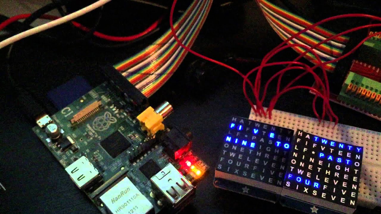 Raspberry Pi Word Clock - YouTube