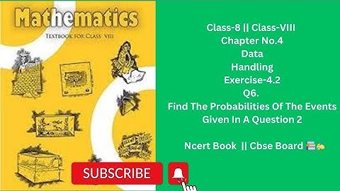 Q6 | Exercise 4.2 Chapter 4 Data Handling Mathematics Ncert Book | Cbse Board Class 8 @stdya3a