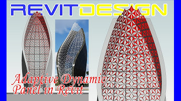 RD138. Dynamic Adaptive Panel in Revit. Revit Kinetic Facade.  Revit Parametric Architecture.