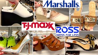 *HUGE* SHOE SHOPPING AT TJ MAXX \& MARSHALLS SHOP WITH ME 2024 | HEELS, SANDALS, DESIGNER, NEW FINDS