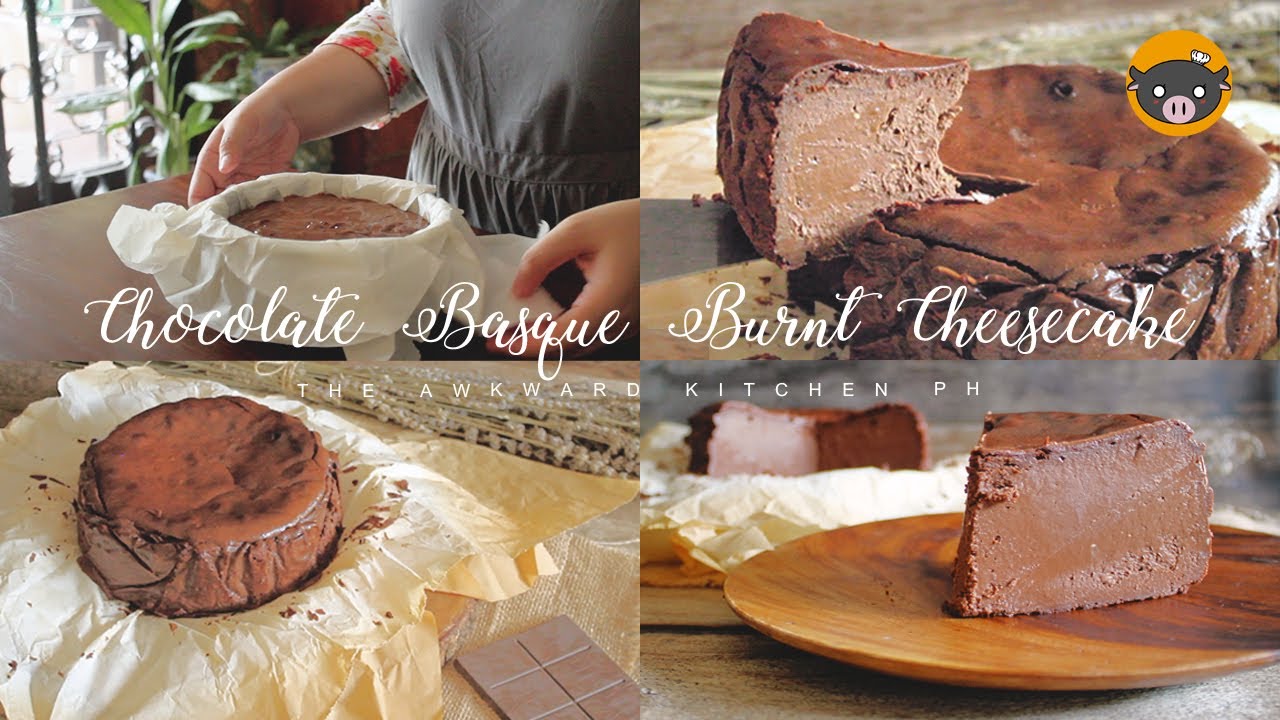 CHOCOLATE BURNT CHEESECAKE | Chocolate Cheesecake Basque Style Recipe